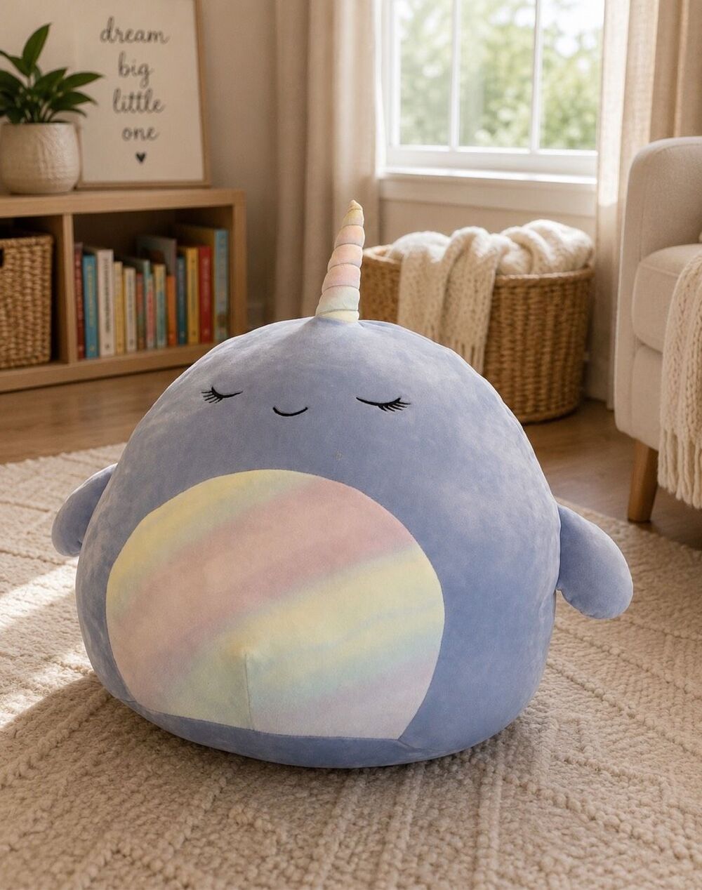 Squishmallows 16" Naomi The Narwhal Plush Kellytoy Exclusive Stuffed Toy
